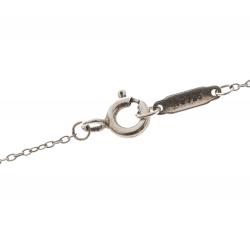 Pre Owned Tiffany & Co. Bloom Key Diamond Platinum Pendant & Silver Chain Necklace