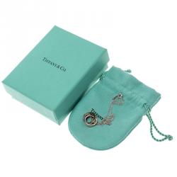 Pre Owned Tiffany & Co. Tiffany 1837 Interlocking Circles Silver & 18k Rose Gold Pendant Necklace