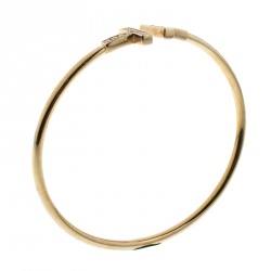Pre Owned Tiffany & Co. T Wire Diamond 18k Yellow Gold Bracelet