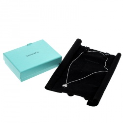 Pre Owned Tiffany & Co. Paloma Picasso Diamond 18k White Gold Octagon Pendant Necklace