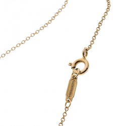 Pre Owned Tiffany & Co Return to Tiffany Heart Key 18k Rose Gold Pendant Necklace