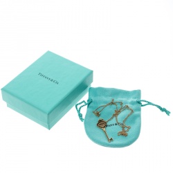 Pre Owned Tiffany & Co Return to Tiffany Heart Key 18k Rose Gold Pendant Necklace