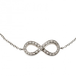 Pre Owned Tiffany & Co. Infinity Diamond & Platinum Bracelet