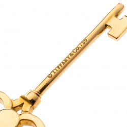 Tiffany & Co. Crown Key Diamond 18k Yellow Gold Pendant