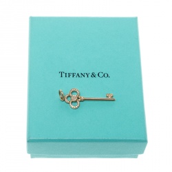 Tiffany & Co. Crown Key Diamond 18k Yellow Gold Pendant