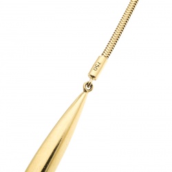 Pre Owned Tiffany & Co. Chain Feather 18k Yellow Gold Lariat Wrap Necklace 