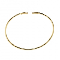 Pre Owned Tiffany & Co. T Wire 18k Yellow Gold Narrow Bracelet 15cm
