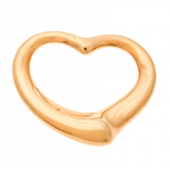Tiffany & Co. Elsa Peretti Open Heart 18k Yellow Gold Pendant Charm