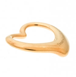 Tiffany & Co. Elsa Peretti Open Heart 18k Yellow Gold Pendant Charm
