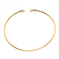 Pre Owned Tiffany & Co. T Wire 18k Yellow Gold Narrow Bracelet 15cm