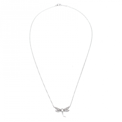 Pre Owned Tiffany & Co. Garden Dragonfly Diamond Platinum Pendant Necklace