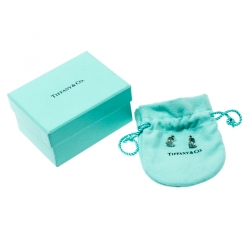 Pre Owned Tiffany & Co. Diamond Heart Platinum Stud Earrings