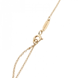 Pre Owned Tiffany & Co. Tiffany T Smile 18k Yellow Gold Mini Pendant Necklace