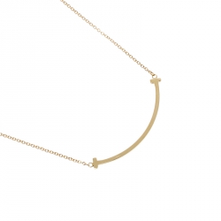 Pre Owned Tiffany & Co. Tiffany T Smile 18k Yellow Gold Mini Pendant Necklace