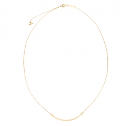 Pre Owned Tiffany & Co. Tiffany T Smile 18k Yellow Gold Mini Pendant Necklace