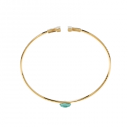 Pre Owned Tiffany & Co. T Wire 18k Yellow Gold Narrow Bracelet 