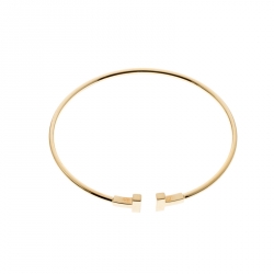 Pre Owned Tiffany & Co. T Wire 18k Yellow Gold Narrow Bracelet 