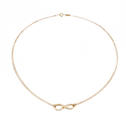 Tiffany & Co. Infinity 18k Yellow Gold Double Chain Pendant Necklace