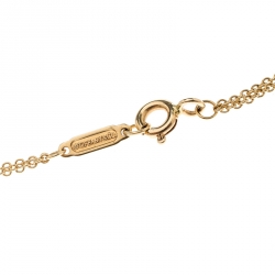 Tiffany & Co. Infinity 18k Yellow Gold Double Chain Pendant Necklace