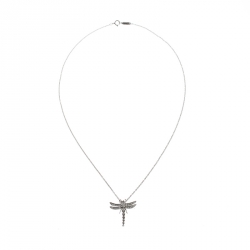 Pre Owned Tiffany & Co. Dragonfly Diamond Platinum Pendant Necklace