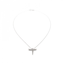 Pre Owned Tiffany & Co. Dragonfly Diamond Platinum Pendant Necklace