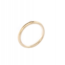 Pre Owned Tiffany & Co Elsa Perreti Diamond 18k Yellow Gold Band Ring Size 54.5