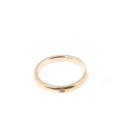 Pre Owned Tiffany & Co Elsa Perreti Diamond 18k Yellow Gold Band Ring Size 54.5