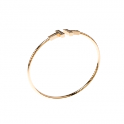 Pre Owned Tiffany & Co. T Wire Diamond 18k Yellow Gold Bracelet