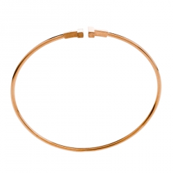 Pre Owned Tiffany & Co. T Wire 18k Rose Gold Narrow Bracelet 17cm