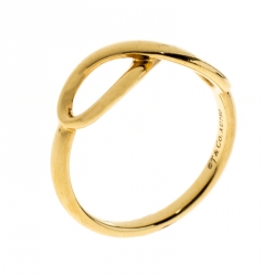 Pre Owned Tiffany & Co. Infinity 18k Yellow Gold Ring Size 55