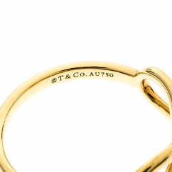 Pre Owned Tiffany & Co. Infinity 18k Yellow Gold Ring Size 55