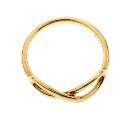 Pre Owned Tiffany & Co. Infinity 18k Yellow Gold Ring Size 55