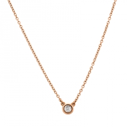 Pre Owned Tiffany & Co. Elsa Peretti Diamonds by the Yard 18k Rose Gold Necklace