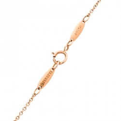 Pre Owned Tiffany & Co. Elsa Peretti Diamonds by the Yard 18k Rose Gold Necklace