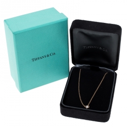 Pre Owned Tiffany & Co. Elsa Peretti Diamonds by the Yard 18k Rose Gold Necklace