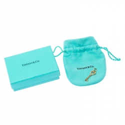 Tiffany & Co. Heart Key 18k Yellow Gold Mini Pendant