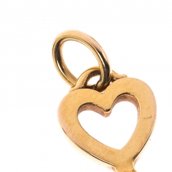Tiffany & Co. Heart Key 18k Yellow Gold Mini Pendant