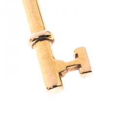 Tiffany & Co. Heart Key 18k Yellow Gold Mini Pendant