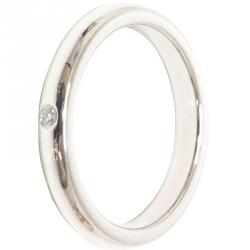 Pre Owned Tiffany & Co. Elsa Peretti Diamond Platinum Band Ring Size 49