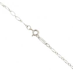 Pre Owned Tiffany & Co. Floral Key Pendant & 18K White Gold Chain