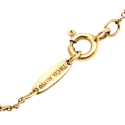 Pre Owned Tiffany & Co. Cultured Pearl 18k Yellow Gold Station Bracelet