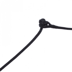 Pre Owned Tiffany & Co. Open Heart 18K Yellow Gold Black Cord Pendant Necklace