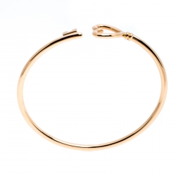 مملوكة مسبقًا Tiffany & Co. Tiffany Keys Wire Heart 18K Rose Gold Open Bracelet
