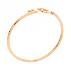 مملوكة مسبقًا Tiffany & Co. Tiffany Keys Wire Heart 18K Rose Gold Open Bracelet