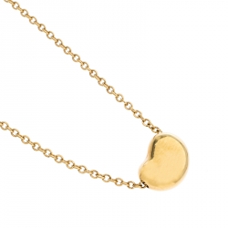 Pre Owned Tiffany & Co. Elsa Peretti Bean 18K Yellow Gold Pendant Necklace 