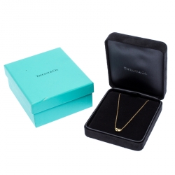 Pre Owned Tiffany & Co. Elsa Peretti Bean 18K Yellow Gold Pendant Necklace 