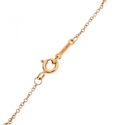 Pre Owned Tiffany & Co. Paloma Picasso Olive Leaf 18K Rose Gold Pendant Necklace