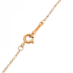 Pre Owned Tiffany & Co. Paloma Picasso Olive Leaf 18K Rose Gold Pendant Necklace