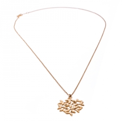 Pre Owned Tiffany & Co. Paloma Picasso Olive Leaf 18K Rose Gold Pendant Necklace