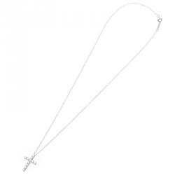 Pre Owned Tiffany & Co. PT950 and Diamond Cross Necklace